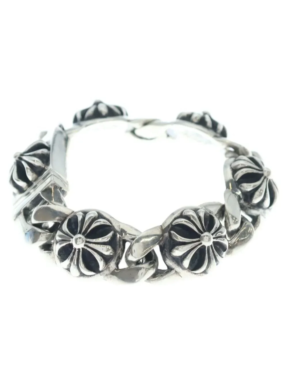 Chrome Hearts Cross Link Bracelet Silver